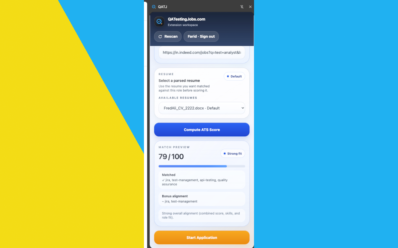 QATJ - Job Scanner preview